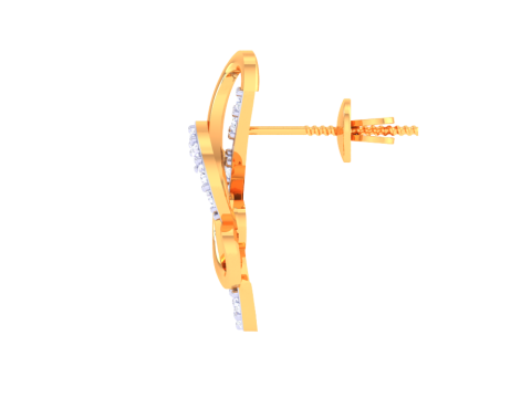 Printable 3D Jewelry design of Earrings with diamonds 3D Model