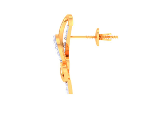 Printable 3D Jewelry design of Earrings with diamonds 3D Model