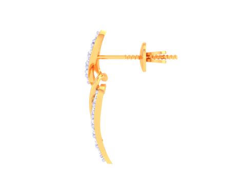Printable 3D Jewelry design of Earrings with diamonds Model 3D