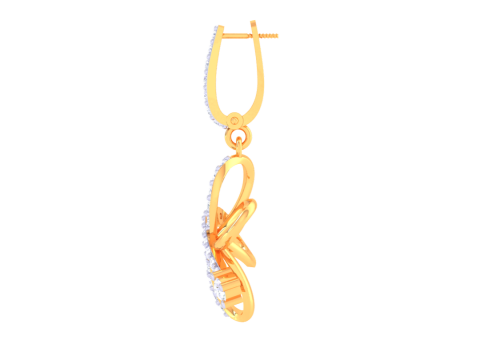 Printable 3D Jewelry design of Earrings with diamonds Model 3D