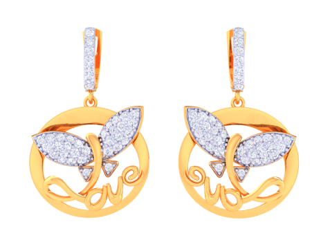 Printable 3D Jewelry design of Earrings with diamonds 3D मॉडल