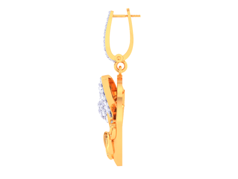 Printable 3D Jewelry design of Earrings with diamonds Modelo 3D