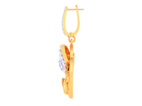 Printable 3D Jewelry design of Earrings with diamonds 3D Model