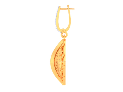 Printable 3D Jewelry design of Earrings with diamonds 3D Model