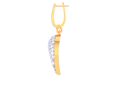 Printable 3D Jewelry design of Earrings with diamonds 3D Model
