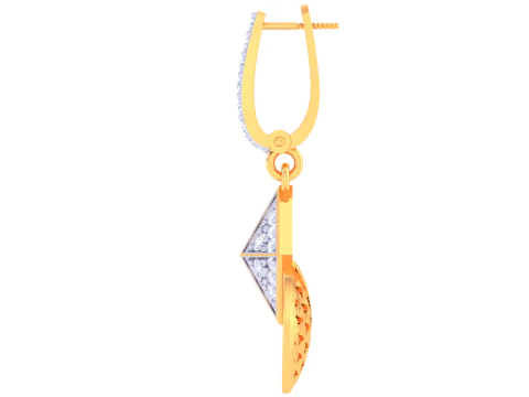 Printable 3D Jewelry design of Earrings with diamonds 3D Model
