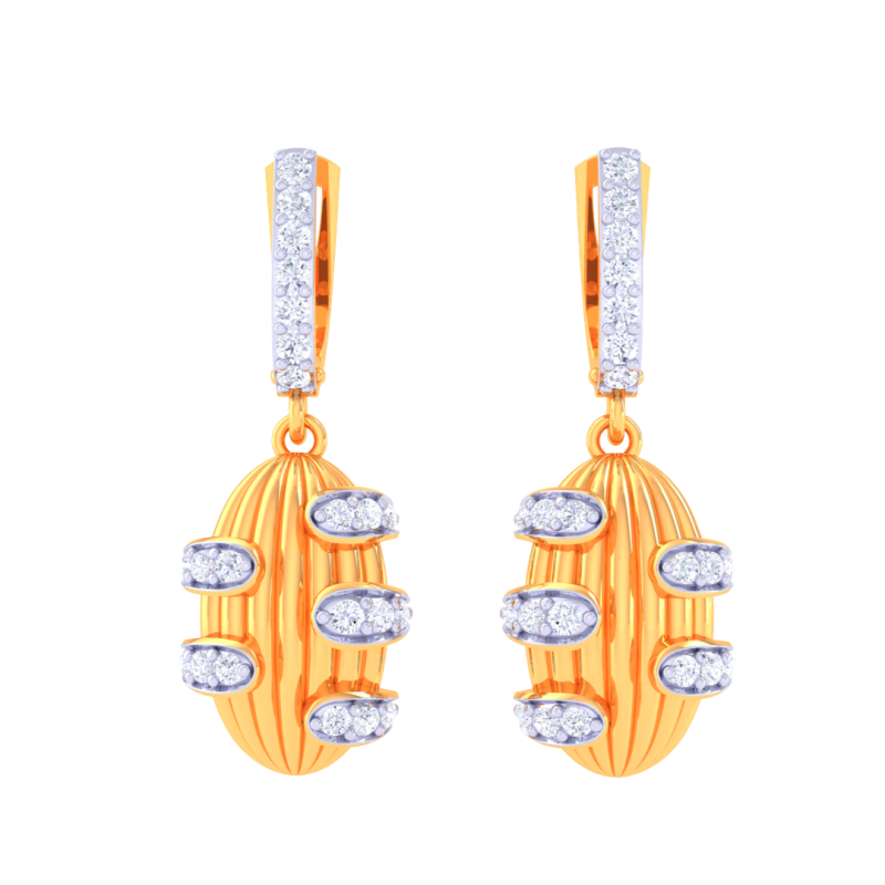 Printable 3D Jewelry design of Earrings with diamonds 3D Modell .c4d .max .obj .3ds .fbx .stl .blend 