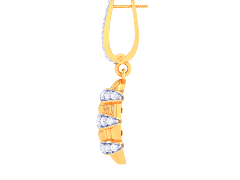 Printable 3D Jewelry design of Earrings with diamonds 3D Modell