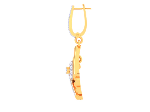 Printable 3D Jewelry design of Earrings with diamonds 3D Model