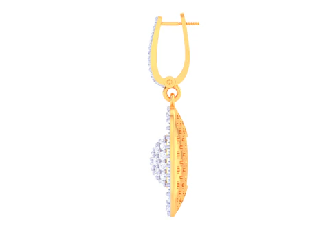 Printable 3D Jewelry design of Earrings with diamonds 3D Model