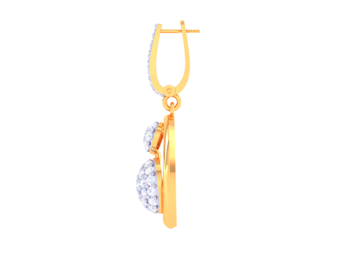 Printable 3D Jewelry design of Earrings with diamonds 3D Model