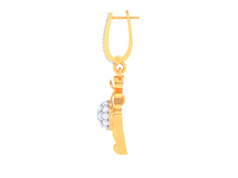 Printable 3D Jewelry design of Earrings with diamonds 3D Model