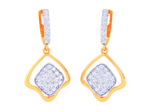 Printable 3D Jewelry design of Earrings with diamonds Modelo 3D