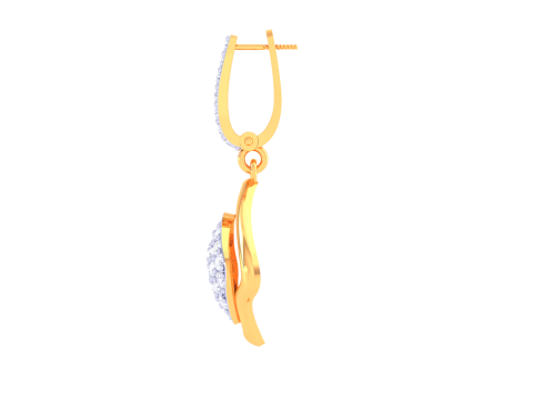 Printable 3D Jewelry design of Earrings with diamonds Modelo 3D