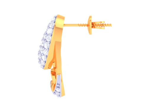 Printable 3D Jewelry design of Earrings with diamonds 3D Model
