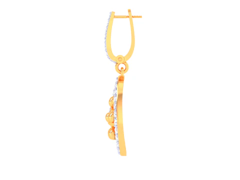 Printable 3D Jewelry design of Earrings with diamonds 3D Model