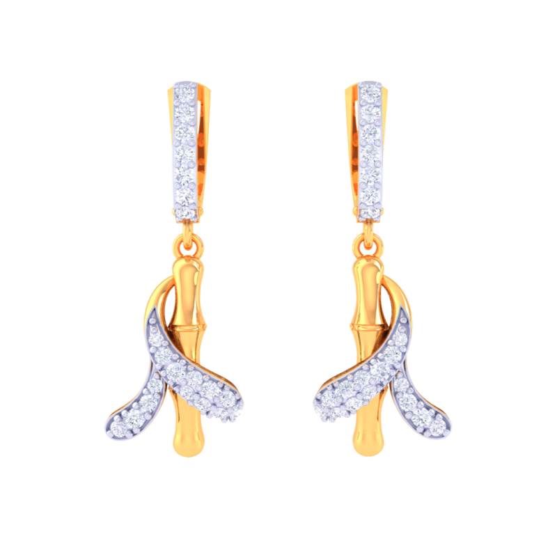 Printable 3D Jewelry design of Earrings with diamonds 3D 模型 .c4d .max .obj .3ds .fbx .stl .blend 