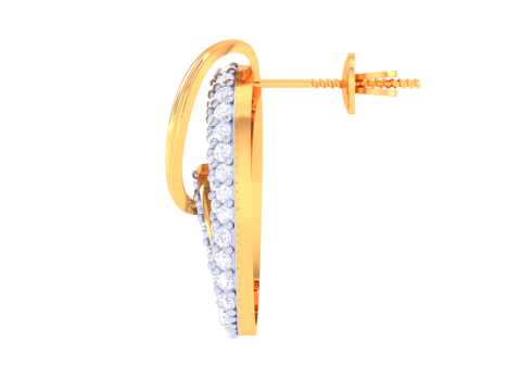 Printable 3D Jewelry design of Earrings with diamonds 3D Modell