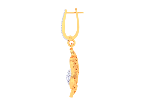 Printable 3D Jewelry design of Earrings with diamonds 3D Model