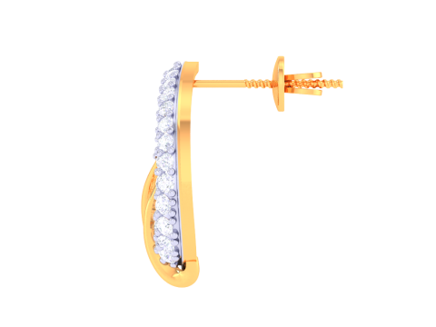 Printable 3D Jewelry design of Earrings with diamonds Modèle 3D