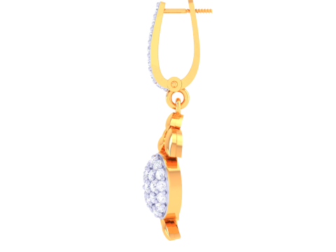 Printable 3D Jewelry design of Earrings with diamonds Modèle 3D
