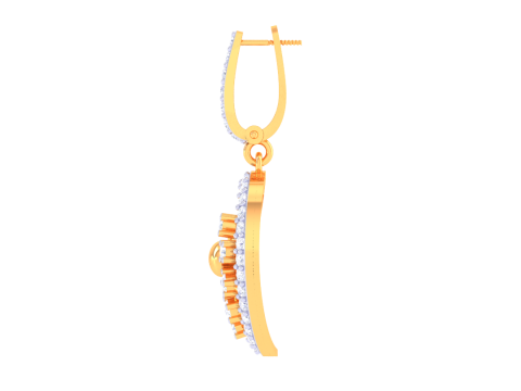 Printable 3D Jewelry design of Earrings with diamonds Modèle 3D