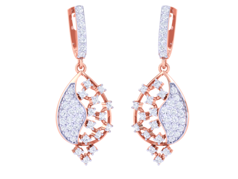 Printable 3D Jewelry design of Earrings with diamonds 3D Модель