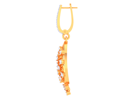 Printable 3D Jewelry design of Earrings with diamonds 3D Модель