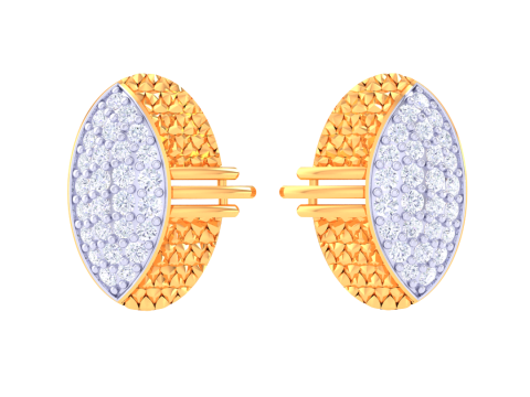 Printable 3D Jewelry design of Earrings with diamonds Modèle 3D