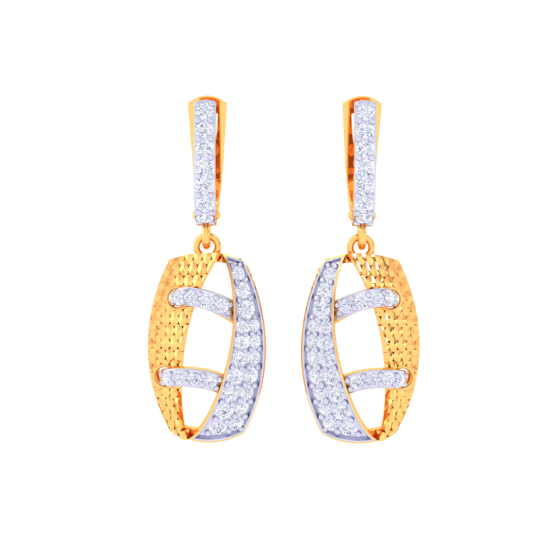 Printable 3D Jewelry design of Earrings with diamonds 3D 模型 .c4d .max .obj .3ds .fbx .stl .blend