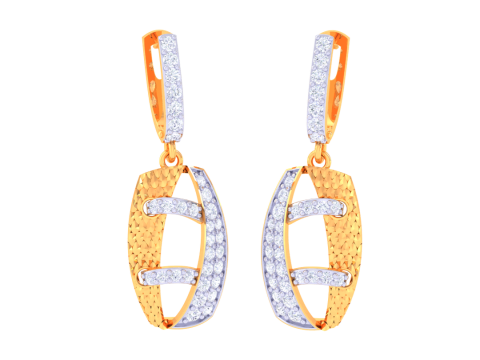 Printable 3D Jewelry design of Earrings with diamonds 3D 模型