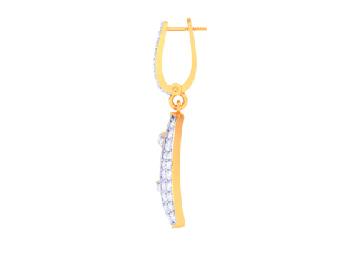 Printable 3D Jewelry design of Earrings with diamonds 3D Model