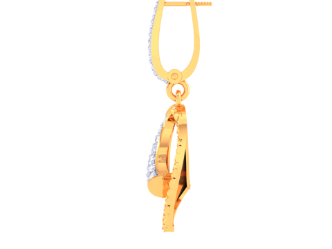 Printable 3D Jewelry design of Earrings with diamonds Modèle 3D