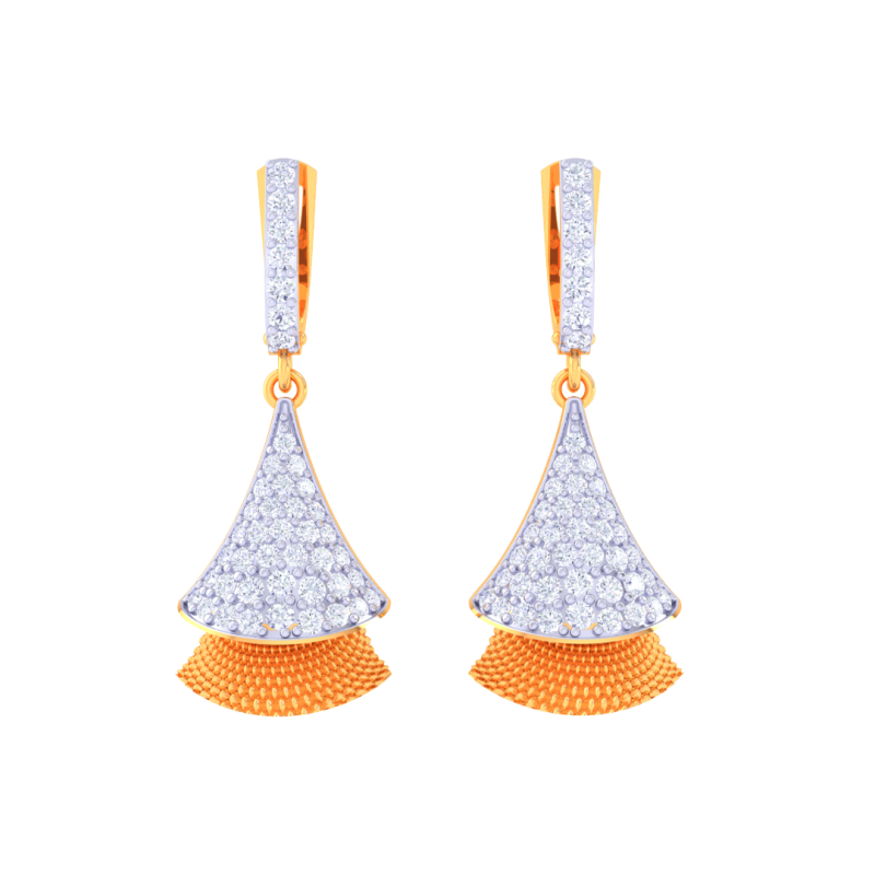 Printable 3D Jewelry design of Earrings with diamonds 3D Модель .c4d .max .obj .3ds .fbx .stl .blend