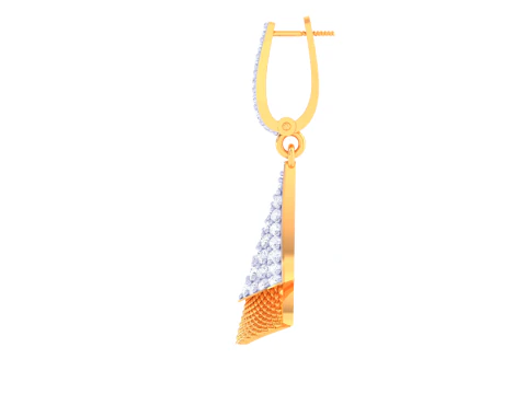 Printable 3D Jewelry design of Earrings with diamonds 3D Model