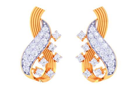 Printable 3D Jewelry design of Earrings with diamonds 3D 모델