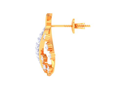 Printable 3D Jewelry design of Earrings with diamonds Modelo 3D