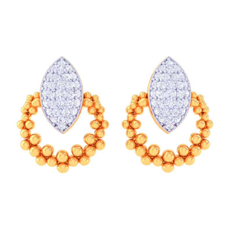 Printable 3D Jewelry design of Earrings with diamonds 3D मॉडल .c4d .max .obj .3ds .fbx .stl .blend
