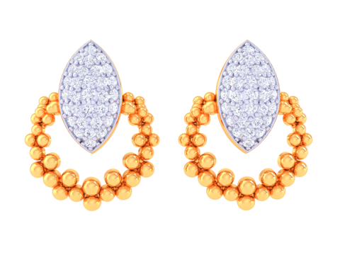 Printable 3D Jewelry design of Earrings with diamonds 3D Модель