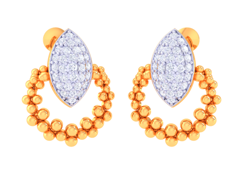 Printable 3D Jewelry design of Earrings with diamonds 3D मॉडल