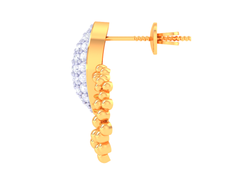 Printable 3D Jewelry design of Earrings with diamonds 3D मॉडल