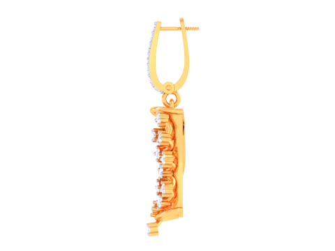 Printable 3D Jewelry design of Earrings with diamonds 3D Model