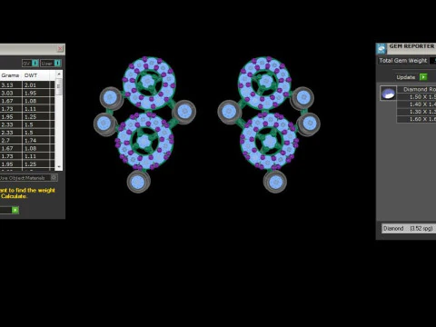 Тривимірний ювелірний дизайн сережок із діамантами для друку 3D Модель