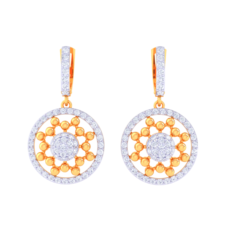 Printable 3D Jewelry design of Earrings with diamonds 3D 모델 .c4d .max .obj .3ds .fbx .stl .blend