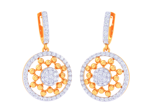 Printable 3D Jewelry design of Earrings with diamonds 3D 모델