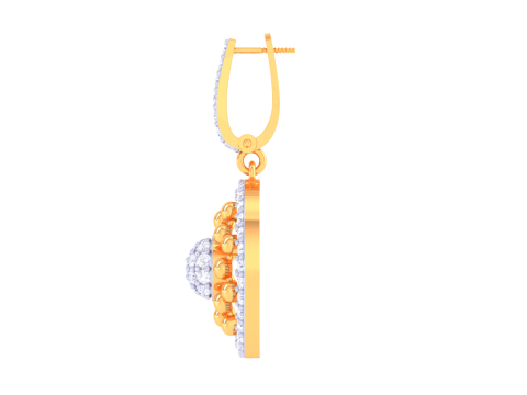 Printable 3D Jewelry design of Earrings with diamonds 3D 모델