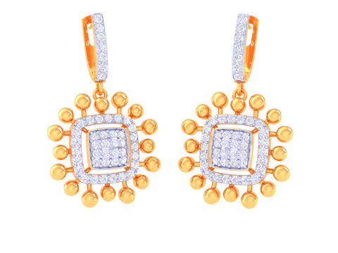 Printable 3D Jewelry design of Earrings with diamonds 3D मॉडल