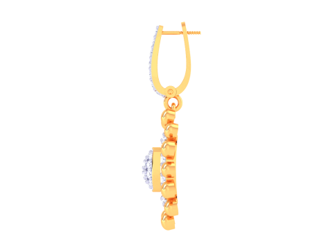 Printable 3D Jewelry design of Earrings with diamonds 3D मॉडल