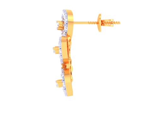 Printable 3D Jewelry design of Earrings with diamonds 3D 모델