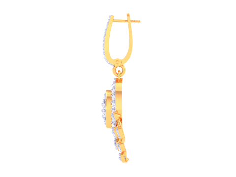 Printable 3D Jewelry design of Earrings with diamonds Modèle 3D